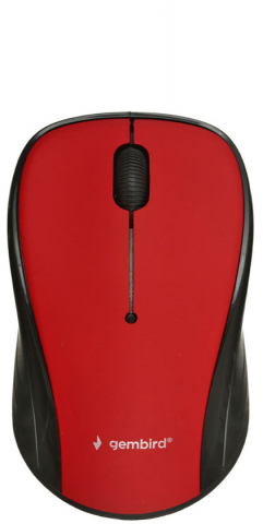 Мышь компьютерная Gembird MUSW, беспроводная, красная
