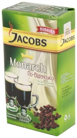 Кофе натуральный молотый Jacobs Monarch, 250 г, «По-Венски», сильнообжаренный 