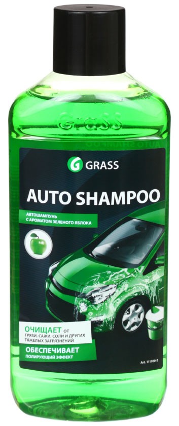 Автошампунь Grass Auto shampoo, 1000 мл, с ароматом яблока