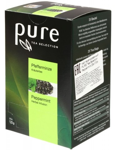 Чай Pure Tea Selection, 37,5 г, 25 пакетиков, Peppermint (перечная мята)