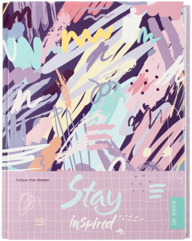 Тетрадь общая А5, 120 л. на кольцах ArtSpace «Стиль», 170*215 мм, клетка, Stay Inspired Тетрадь общая А5, 120 л. на кольцах ArtSpace «Стиль», 170*215 мм, клетка, Stay Inspired
