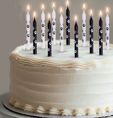 Свеча для торта Sima-Land, 12 шт., 8 см, «Лапки», черные и белые Свеча для торта Sima-Land, 12 шт., 8 см, «Лапки», черные и белые