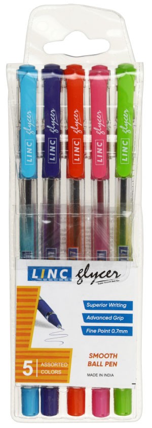 Набор шариковых ручек Linc Glycer , 5 шт., 5 цв. 