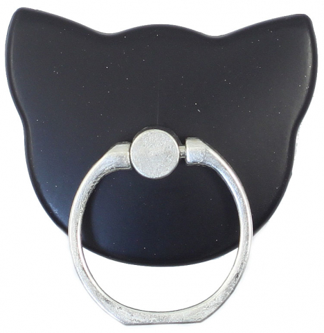 Держатель-подставка с кольцом для телефона LuazON форма «Кошки», черный