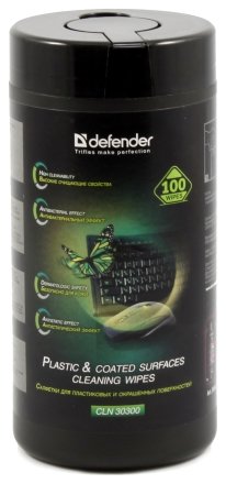 Салфетки для пластиковых и окрашенных поверхностей Defender, 100 шт., в тубе