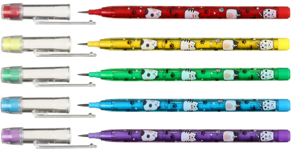 Карандаш сегментный ArtSpace твердость грифеля ТМ, с ластиком, «День кота», ассорти Карандаш сегментный ArtSpace твердость грифеля ТМ, с ластиком, «День кота», ассорти