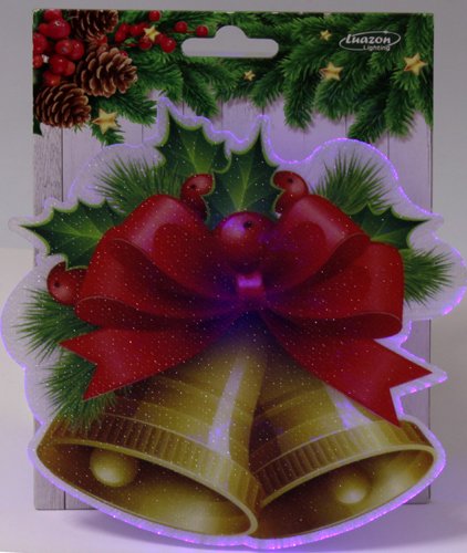 Картинка световая новогодняя, 12*12 см, на присоске, «Колокольчик» Картинка световая новогодняя, 12*12 см, на присоске, «Колокольчик»