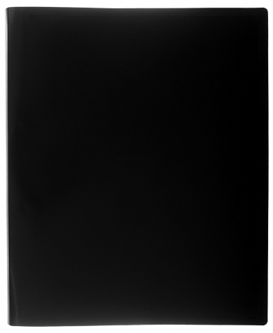 Папка пластиковая на 2-х кольцах «Бюрократ» Economy, толщина пластика 0,4 мм, черная