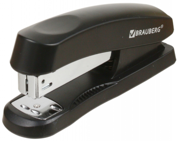 Степлер Brauberg Standard+ скобы №24/6-26/6, 30 л., 120 мм, черный Степлер Brauberg Standard+ скобы №24/6-26/6, 30 л., 120 мм, черный