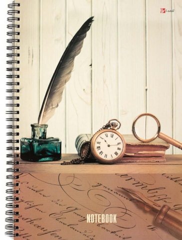 Тетрадь общая А4, 96 л. на гребне «Офисный стиль», 200*290 мм, клетка, «Классика»