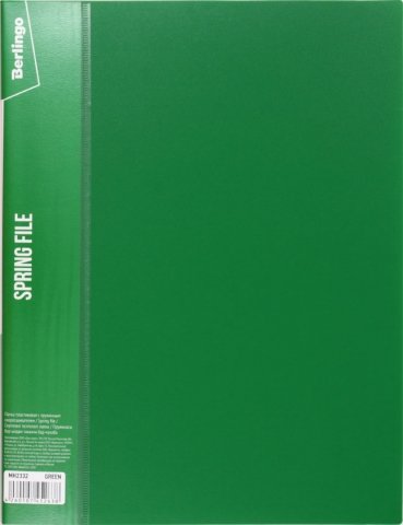 Папка-скоросшиватель пластиковая с пружиной Berlingo Standart, толщина пластика 0,7 мм, зеленая