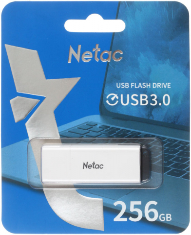 Флеш-накопитель Netac U185 (3.0), 256 Gb, корпус белый