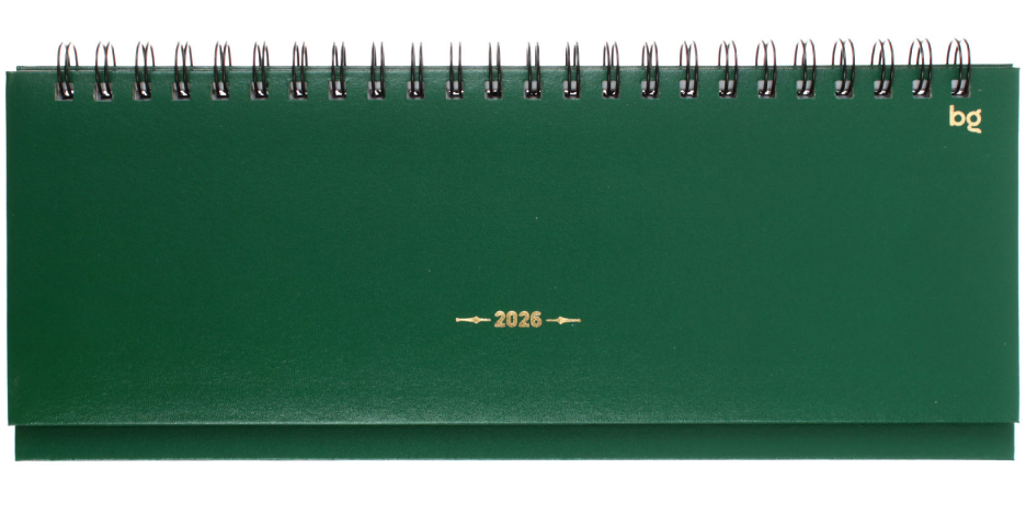 Планинг датированный на гребне на 2026 год BG Ariane 330×130 мм, 64 л., темно-зеленый