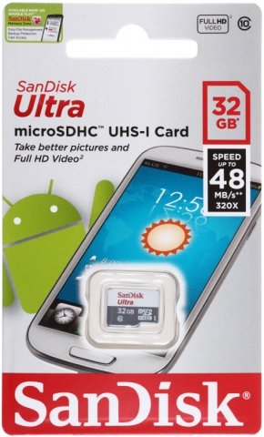 Карта памяти SANDISK ULTRA UHS-I class 10, micro SDHC, class 10, 32 Gb