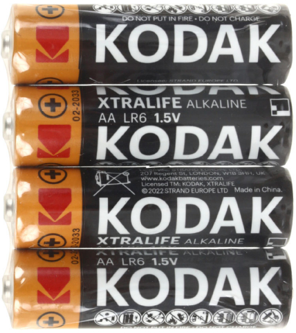 Батарейка щелочная Kodak Xtralife Alkaline, AА, LR6, 1.5V, 4 шт.