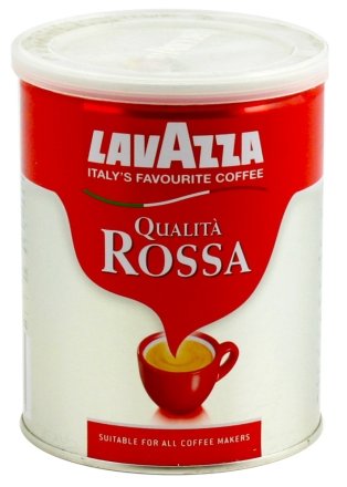 Кофе натуральный молотый Lavazza Qualita Rossa, 250 г, среднеобжаренный