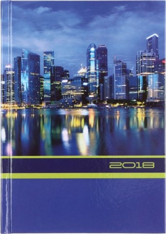 Ежедневник датированный на 2018 год «Феникс+» , 120*170 мм, 160 л., «Вечерний мегаполис» 