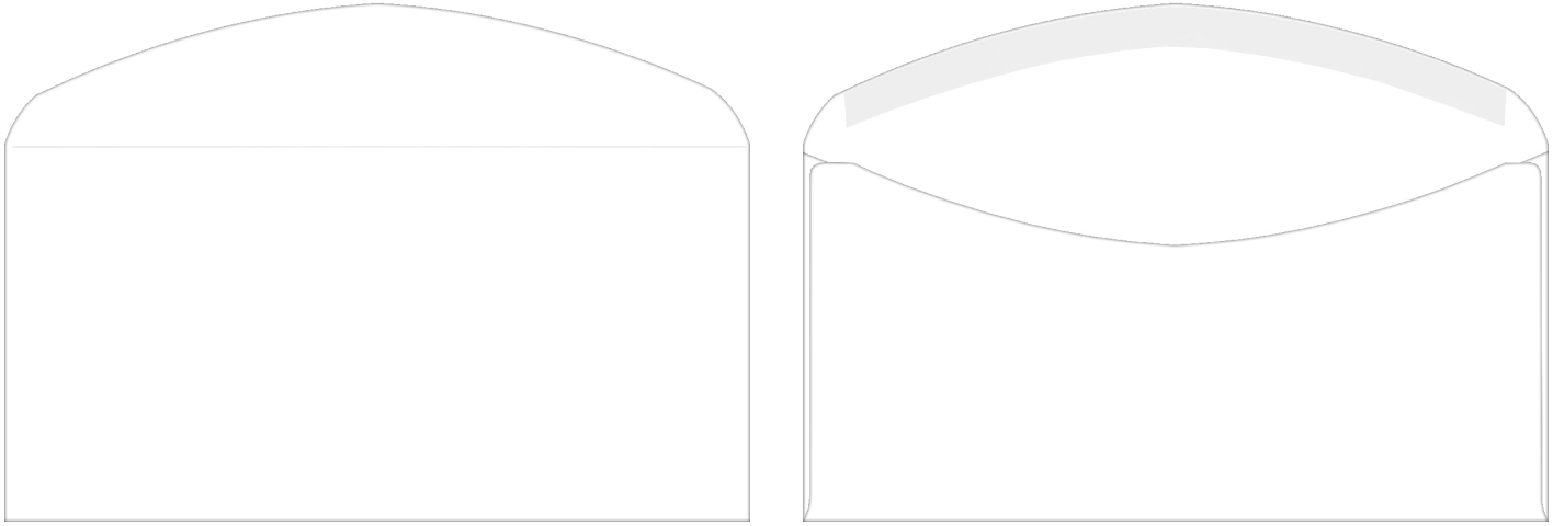 Конверт почтовый 110×220 мм (DL) Silwerhof Eco декстрин, чистый