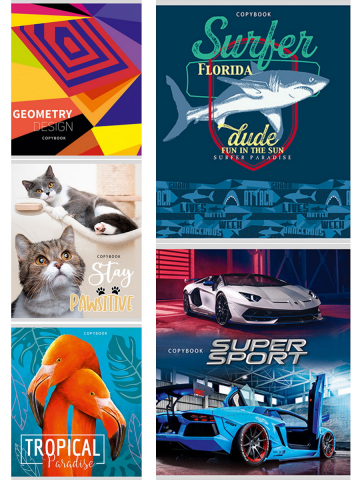 Тетрадь общая А5, 96 л. на скобе «Микс-7319», 163*202 мм, клетка, ассорти (цена за 1 шт.) Тетрадь общая А5, 96 л. на скобе «Микс-7319», 163*202 мм, клетка, ассорти (цена за 1 шт.)