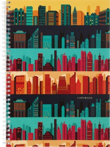 Тетрадь общая А4, 80 л. на гребне «Канц-Эксмо», 200*275 мм, клетка, «Городская графика» Тетрадь общая А4, 80 л. на гребне «Канц-Эксмо», 200*275 мм, клетка, «Городская графика»