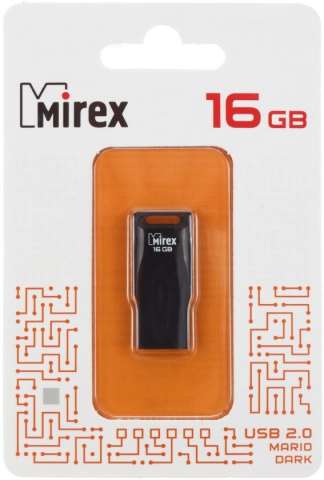 Флеш-накопитель Mirex Mario (Color Blade), 16Gb, корпус черный