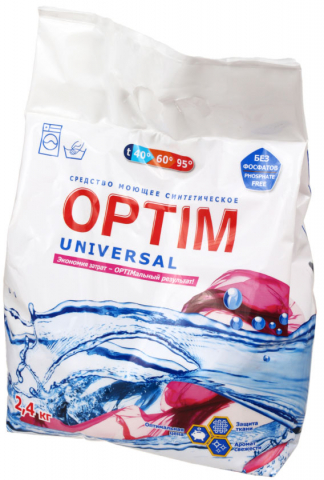 Порошок стиральный Optim, 2,4 кг, Univercal