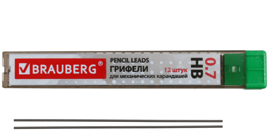 Грифели для автоматических карандашей Brauberg Hi-Polymer толщина грифеля 0,7 мм, твердость ТМ, 12 шт. Грифели для автоматических карандашей Brauberg Hi-Polymer толщина грифеля 0,7 мм, твердость ТМ, 12 шт.