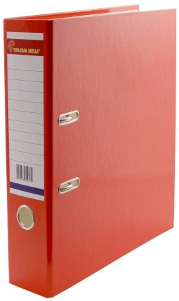 Папка-регистратор «Красная звезда» с односторонним ламинированным покрытием, корешок 70 мм, оранжевый