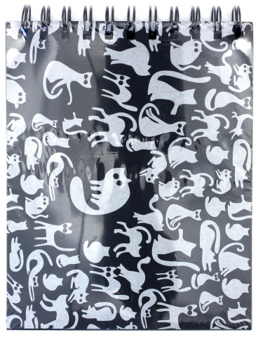 Скетчбук-блокнот на гребне «Лилия Холдинг», 145*180 мм, 40 л., «Ночные коты»