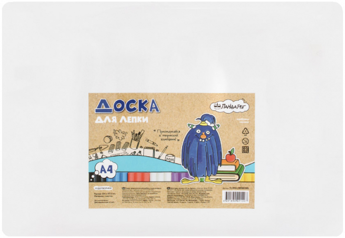 Доска для лепки «ПандаРог» А4 (310×210 мм), белая