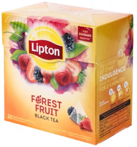 Чай Lipton ароматизированный пакетированный, 34 г, 20 пирамидок, Forest Fruit, черный чай