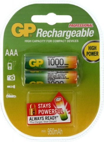 Аккумулятор GP, AАA, 1.2V, 950 mAh (2 шт. в упаковке)