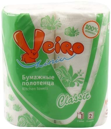 Полотенца бумажные Linia Veiro (в рулоне), 2 рулона*52 листа, ширина 220 мм, белые Полотенца бумажные Linia Veiro (в рулоне), 2 рулона*52 листа, ширина 220 мм, белые