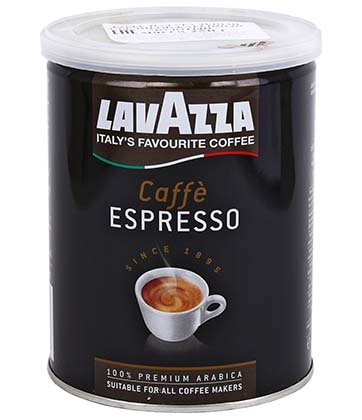 Кофе натуральный молотый Lavazza Caffe Espresso, 250 г, среднеобжаренный (в банке)