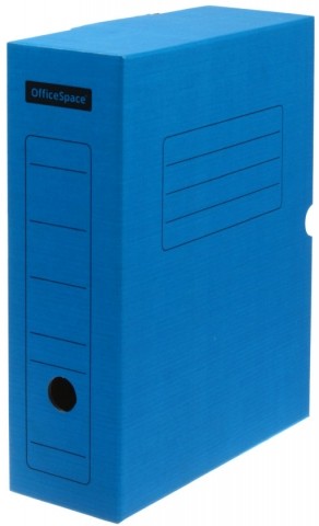 Короб архивный из гофрокартона OfficeSpace, корешок 100 мм, 324*262*100 мм, синий