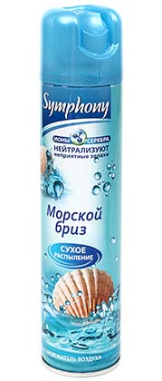 Освежитель воздуха Symphony, 300 мл, «Морской бриз» Освежитель воздуха Symphony, 300 мл, «Морской бриз»