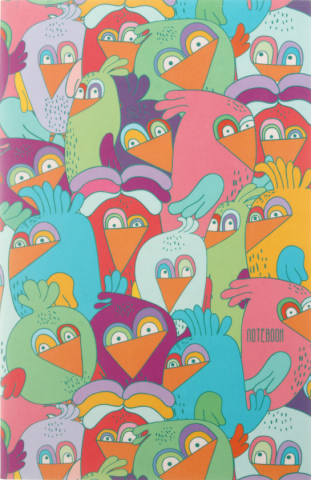 Блокнот-тетрадь Paint On! (А6) 90×140 мм, 120 л., линия, «Яркие птицы»