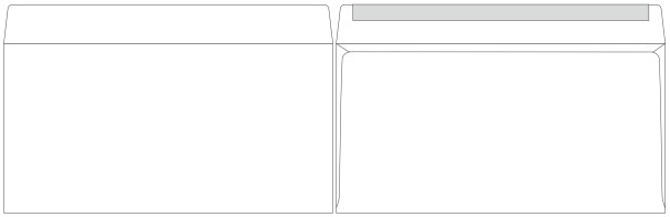 Конверт почтовый 110×220 мм (DL) силикон, чистый
