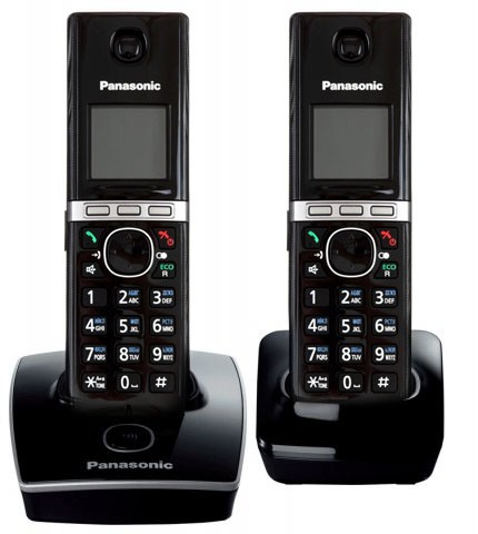Телефон KX-TG8052RUB Panasonic беспроводной (с дополнительной трубкой), черный
