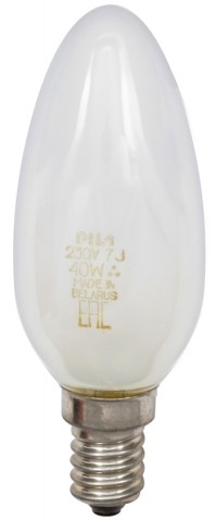 Лампа накаливания Pila, 40W, 230V, цоколь E14, 410 лм Лампа накаливания Pila, 40W, 230V, цоколь E14, 410 лм