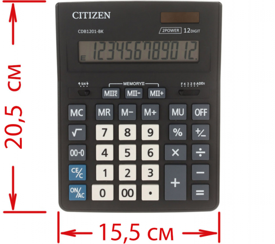 Калькулятор 12-разрядный Citizen CDB1201-BK черный