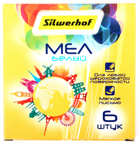 Мел белый Silwerhof 6 шт., «Солнечная коллекция»