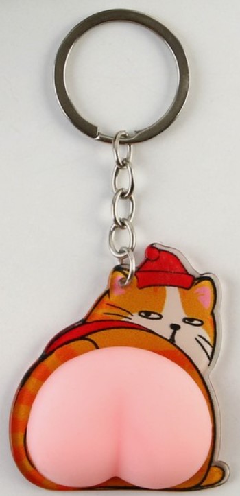 Брелок-антистресс акриловый Sima-Land, 4,6*7 см, «Кот-Новый год» Брелок-антистресс акриловый Sima-Land, 4,6*7 см, «Кот-Новый год»