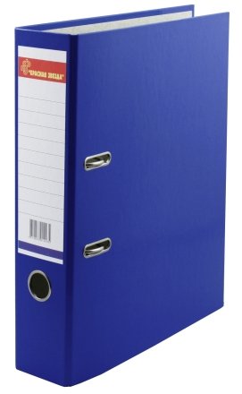 Папка-регистратор «Красная звезда» с односторонним ПВХ-покрытием, корешок 70 мм, синий