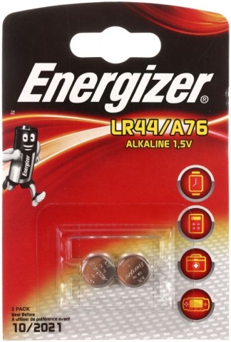 Батарейка щелочная Energizer, LR44/А76, 1,5V 