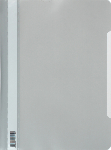 Папка-скоросшиватель пластиковая А4 «Бюрократ Люкс» толщина пластика 0,18 мм, серая