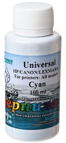 Чернила WI Universal HP/Canon/Lexmark (водорастворимые), 100 мл, синие