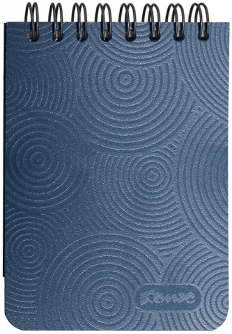 Блокнот на гребне «Комус» (А7), 75*105 мм, 80 л., клетка, синий