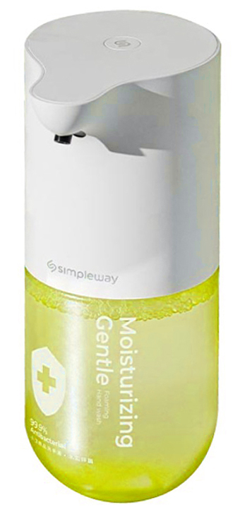 Диспенсер для мыла автоматический Simpleway, желтый (с аминокислотным мылом с цитрусовым ароматом, 300 мл)