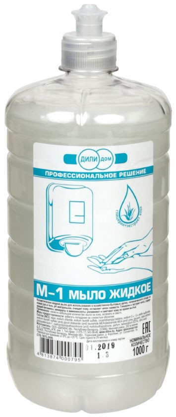 Мыло жидкое «Дили-Дом», 1000 мл, «М-1», с дозатором Мыло жидкое «Дили-Дом», 1000 мл, «М-1», с дозатором